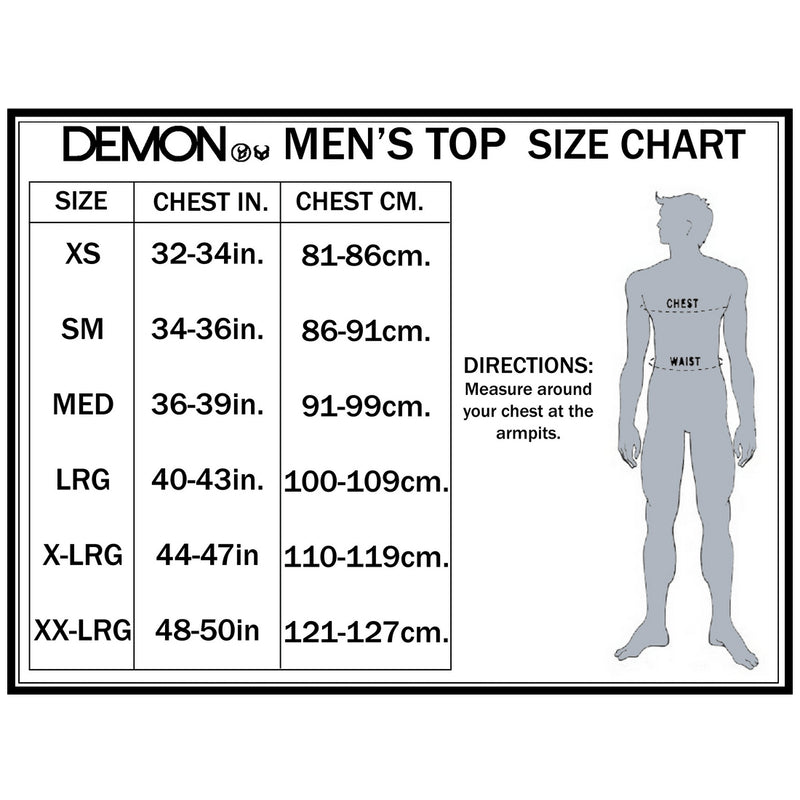 Demon Pro Fit Top for Onewheel™ Size Chart