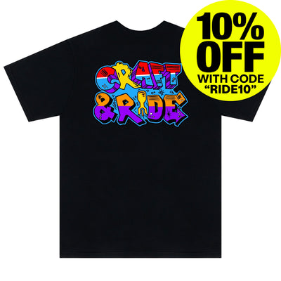 Craft&Ride® Graffiti T-Shirt in Black