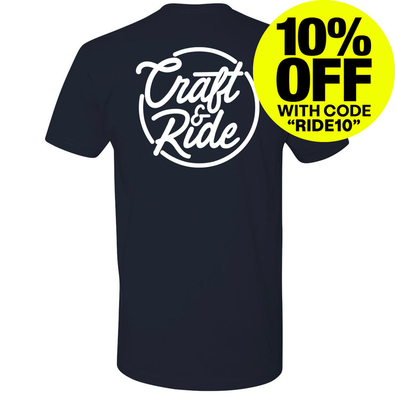 Craft&Ride® Script T-Shirt - Navy