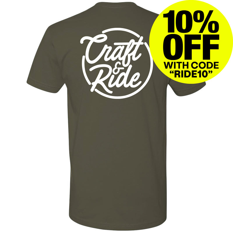 Craft&Ride® Script T-Shirt - Olive