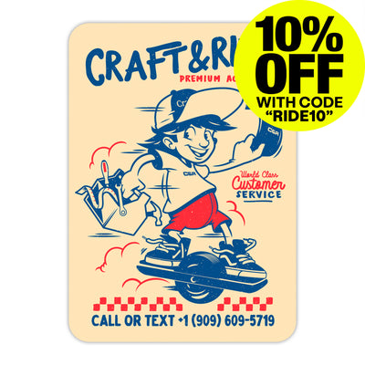 Craft&Ride® World Class Service Sticker