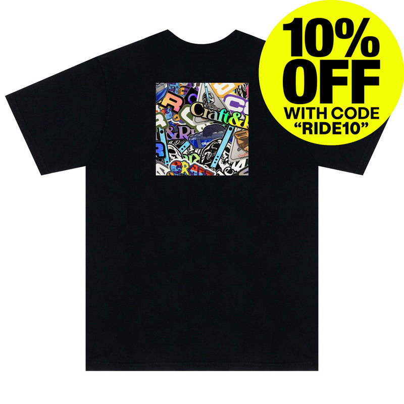Craft&Ride® Stickers Box Logo T-Shirt - Black
