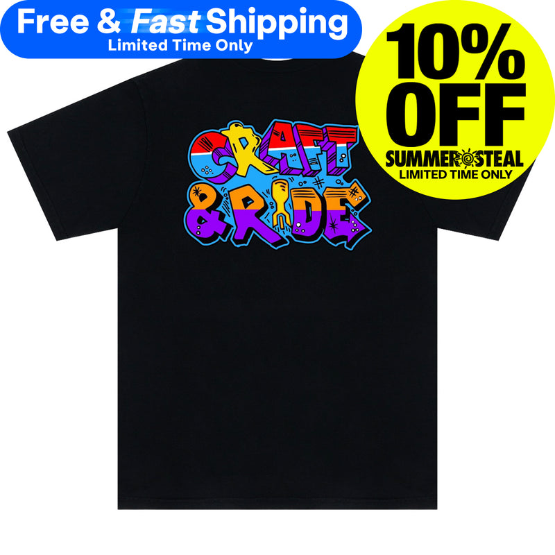 Craft&Ride® Graffiti T-Shirt in Black