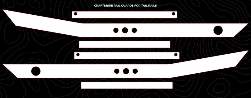 Tail Rails - Craft&Ride Rail Guards for Tail Rails - Custom Craft&Ride Rail Guards Builder - Onewheel Accessories