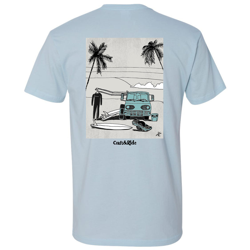 Craft&Ride Baja T-Shirt in Light Blue