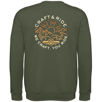 Craft&Ride Endless Summer Crewneck Sweatshirt in Olive