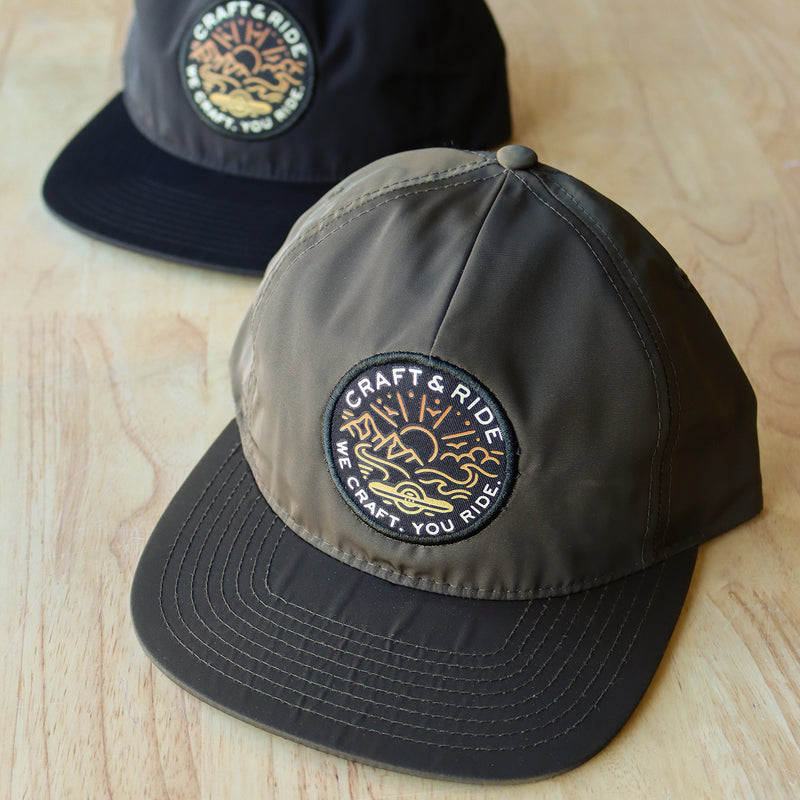 Craft&Ride Endless Summer Snapback Hat in Brown Olive & Black