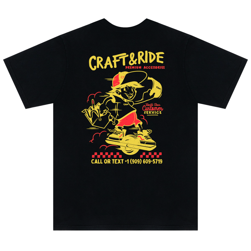 Craft&Ride World Class Service Refresh T-Shirt in Black