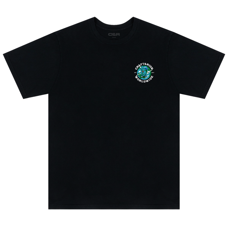 Craft&Ride Worldwide T-Shirt in Black