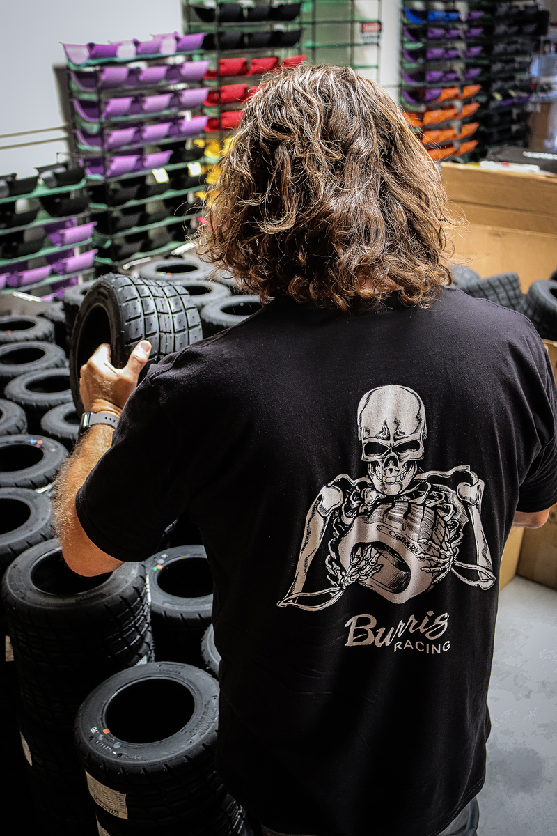 Craft&Ride x Burris Racing Skull&Tire T-Shirt in Black
