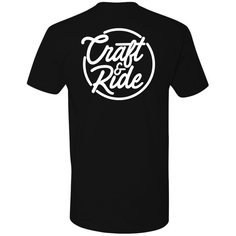 Craft&Ride Script T-Shirt in Black