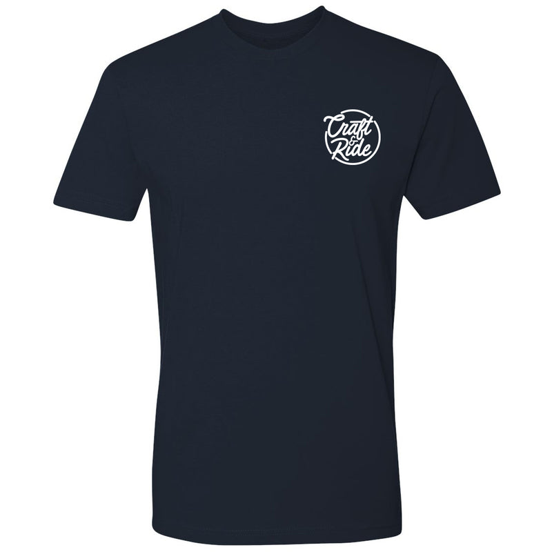 Craft&Ride Script T-Shirt in Navy