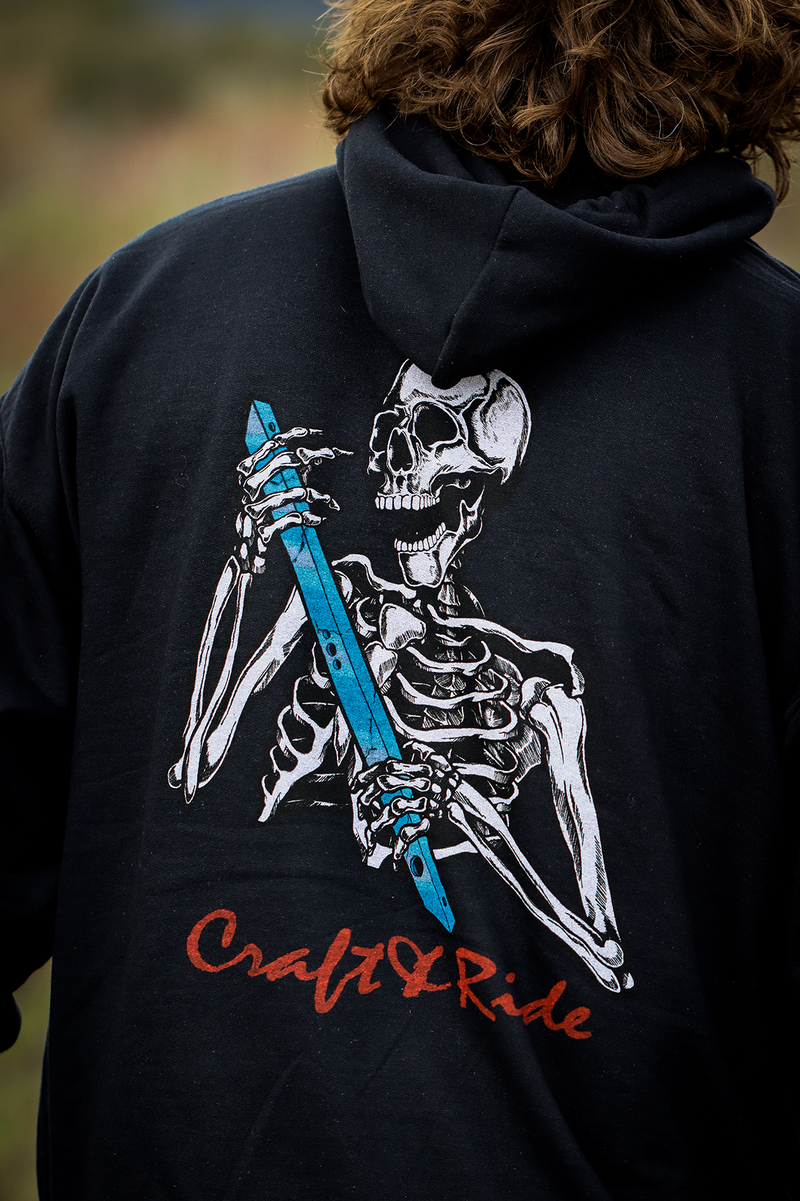 Craft&Ride Skull&Rail Hoodie in Black