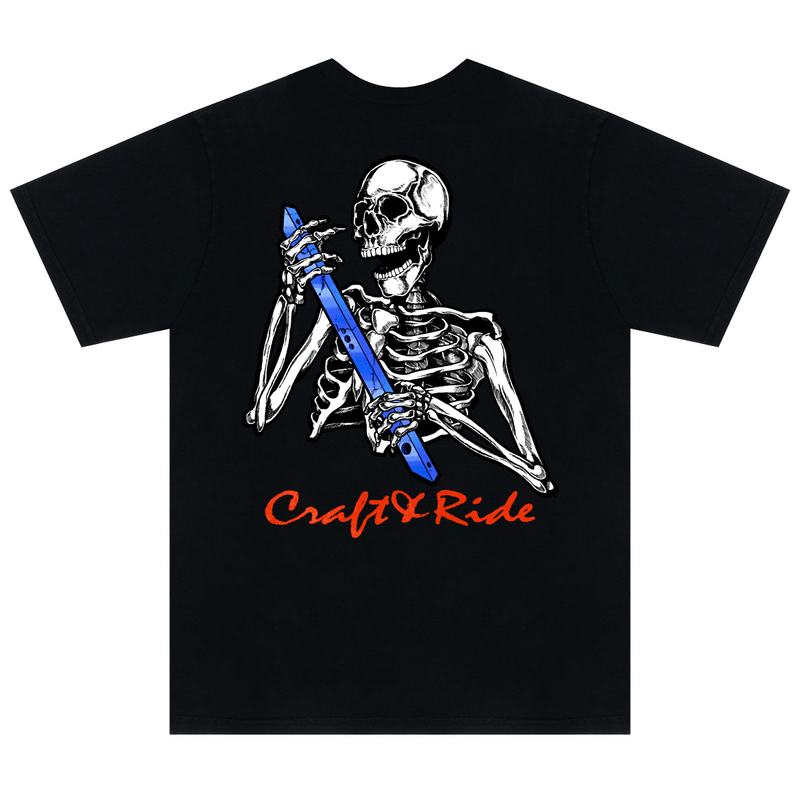 Craft&Ride Skull&Rail T-Shirt in Black