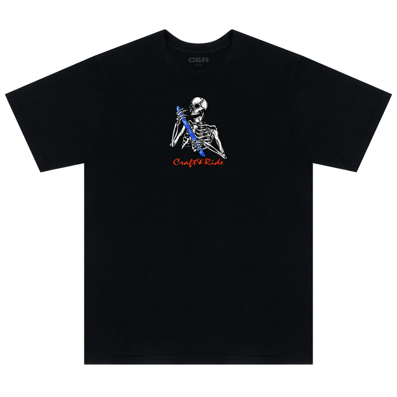 Craft&Ride Skull&Rail T-Shirt in Black