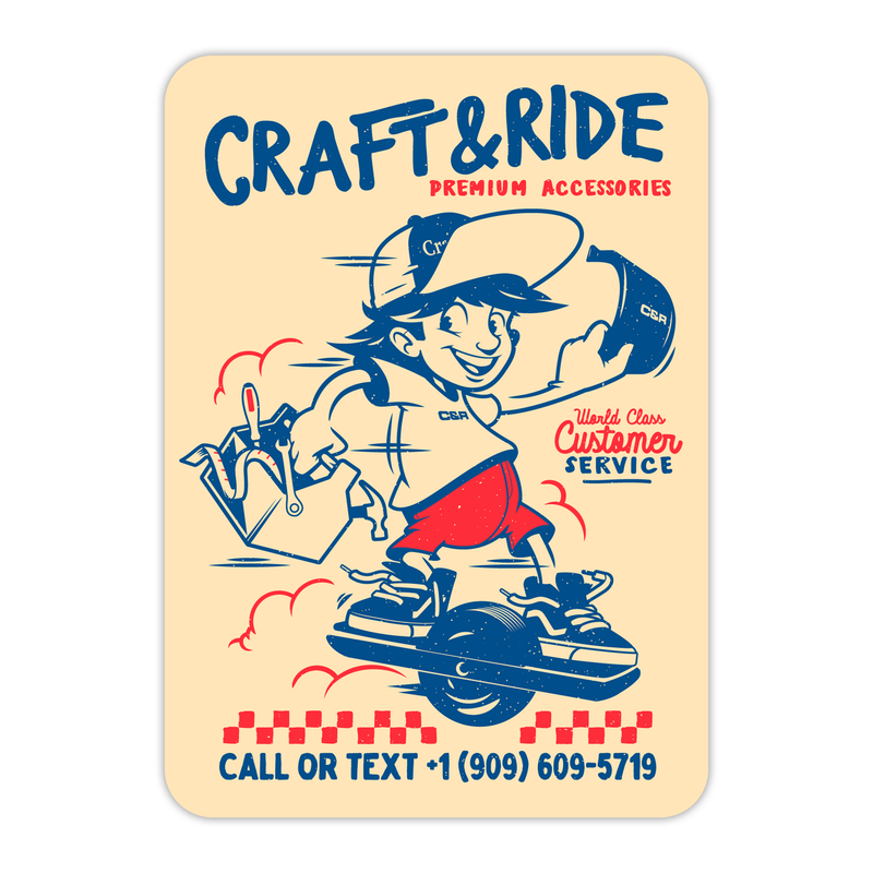 Craft&Ride World Class Service Sticker
