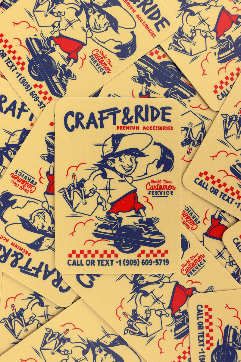 Craft&Ride World Class Service Stickers