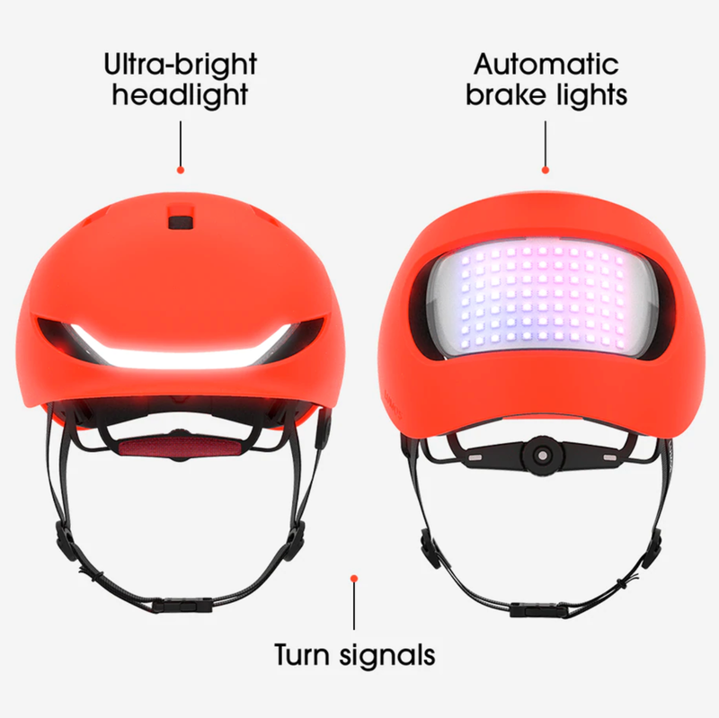 Lumos Matrix Helmet for Onewheel™ in Fluorescent Red