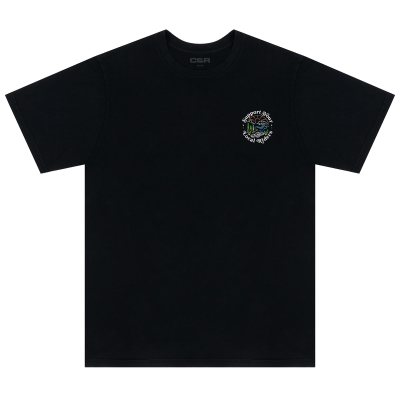 Craft&Ride Support Your Local Riders T-Shirt in Black