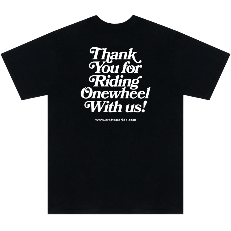 Craft&Ride Thank You For Riding T-Shirt in Black - Craft&Ride